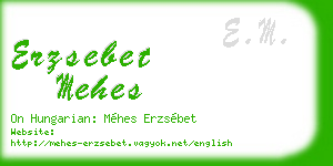erzsebet mehes business card