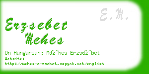 erzsebet mehes business card